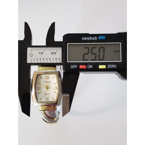 Studio Time STD950T 415 Women\'s dress watch. Silver and gold bangle band main image 7